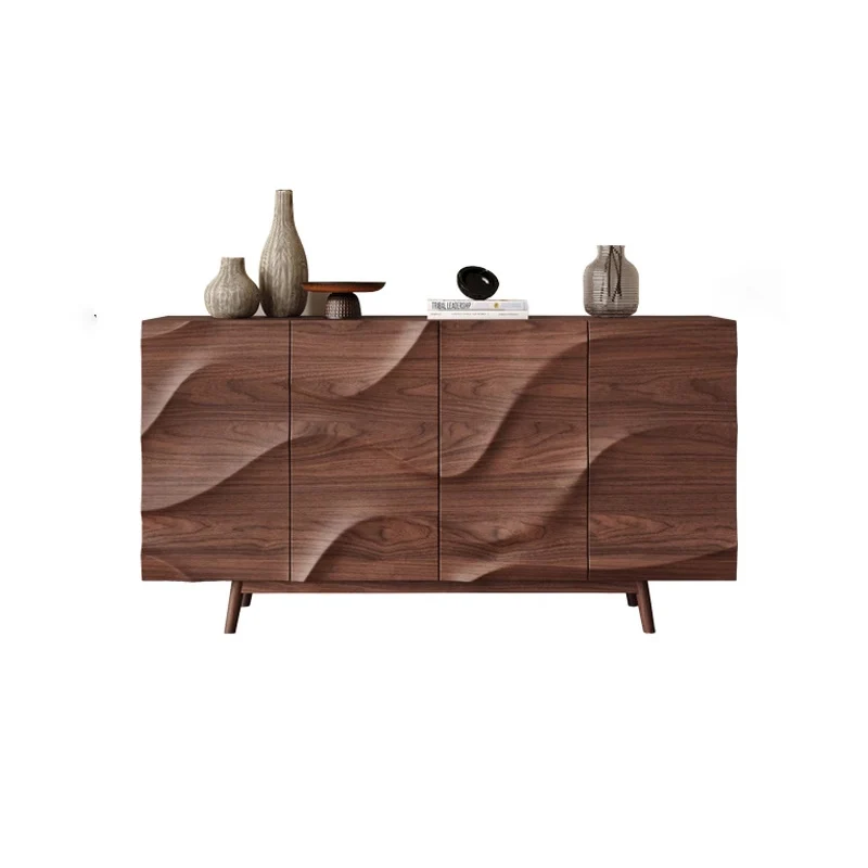Modern Minimalist Rectangular Plywood Ash Wood Console Table 4-Tier For Entryways