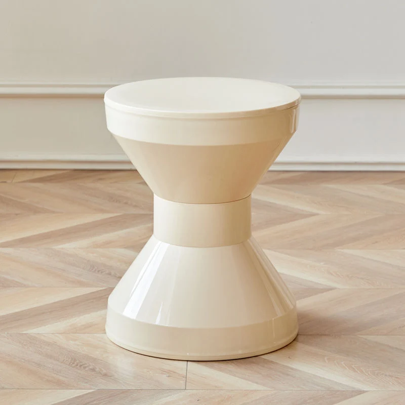 Contemporary Nordic Cream Colorful Round Cone Oval PP Plastic Chair For Living Room