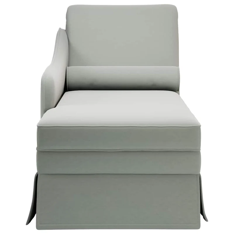 Chaise lounge c/ reforço/apoio de braços direito veludo