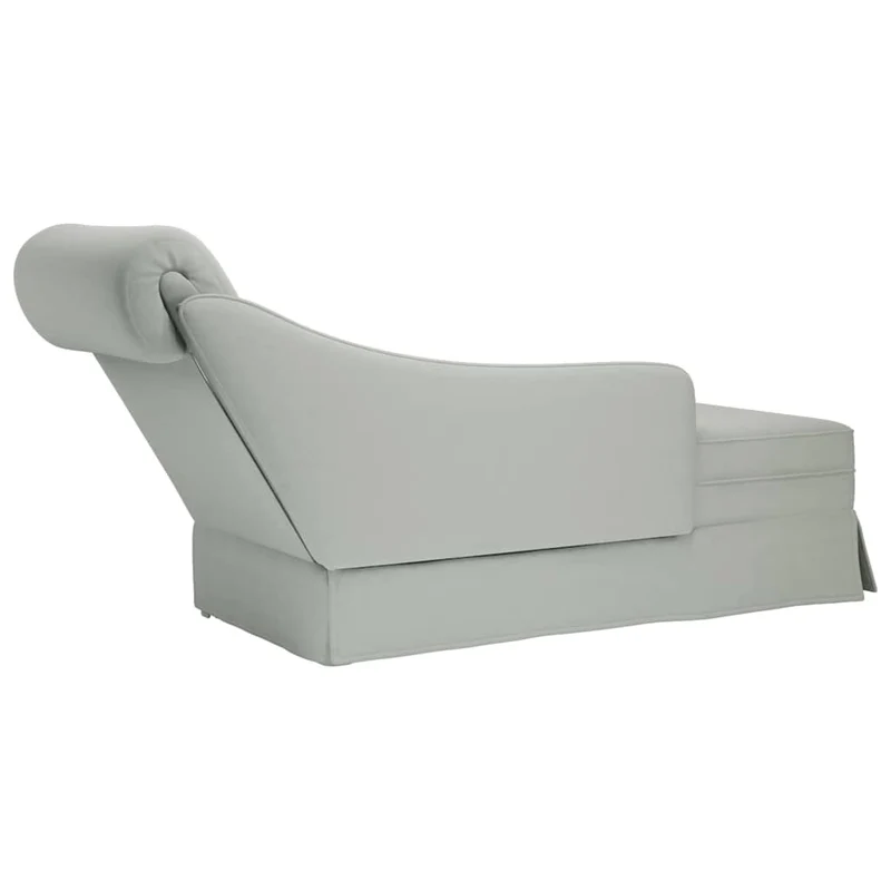 Chaise lounge c/ reforço/apoio de braços direito veludo
