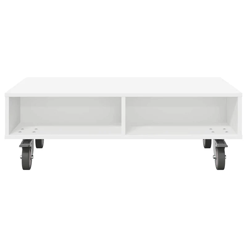 Mesa Lateral com Rodas Branco 90 x 50 x 30 cm