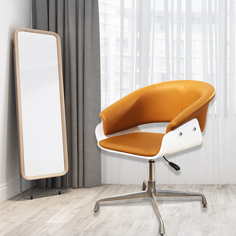 Modern Minimalist Square Faux Leather Microfiber Leather Top Grain Leather Contact Surface Liftable Desk Chair Backrest Armrest For Home Office