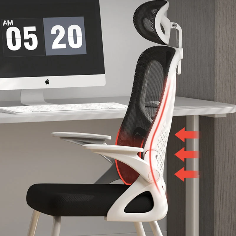 Modern Simplicity Polyester Mesh PP Sponge Latex Iron Square Desk Chair Backrest Armrest For Home Office
