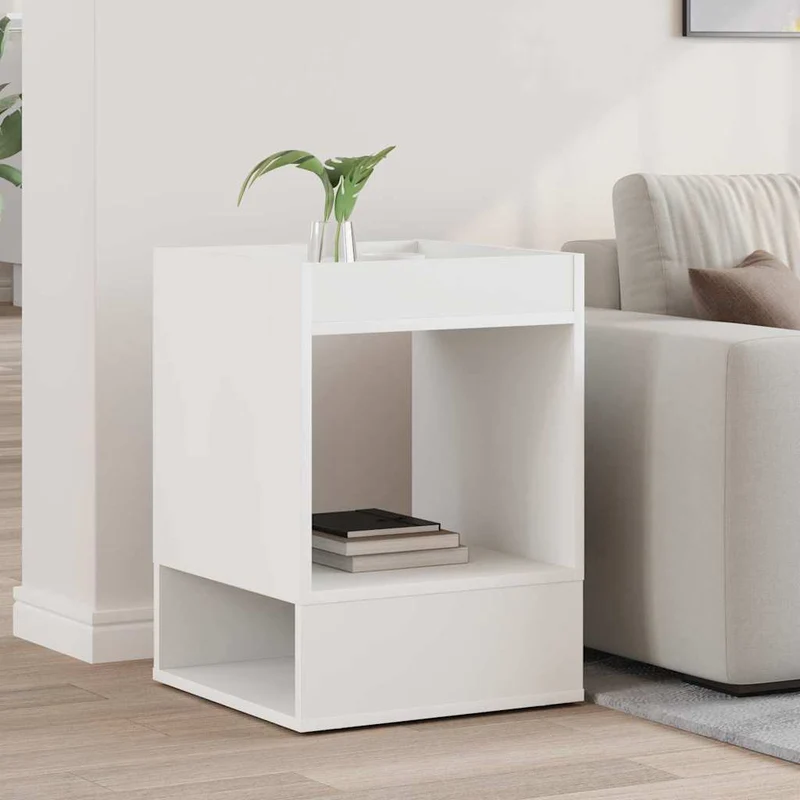 Mesa de apoio Branco 40 x 40 x 56 cm Derivados de Madeira