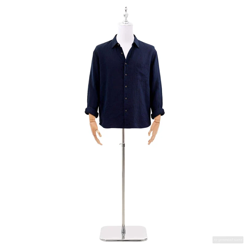 Mannequin Ajustável de 170-218 cm com Base Masculino PP Branco
