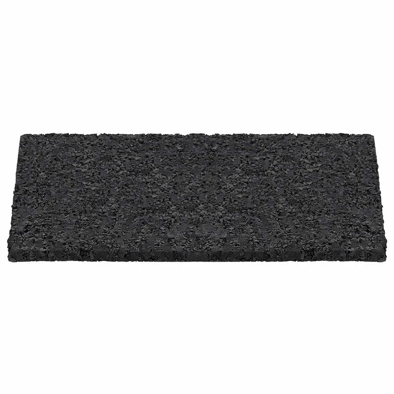 Tapete de Pátio em Granulado de Borracha Preto 6 x 9 x 0,3 cm