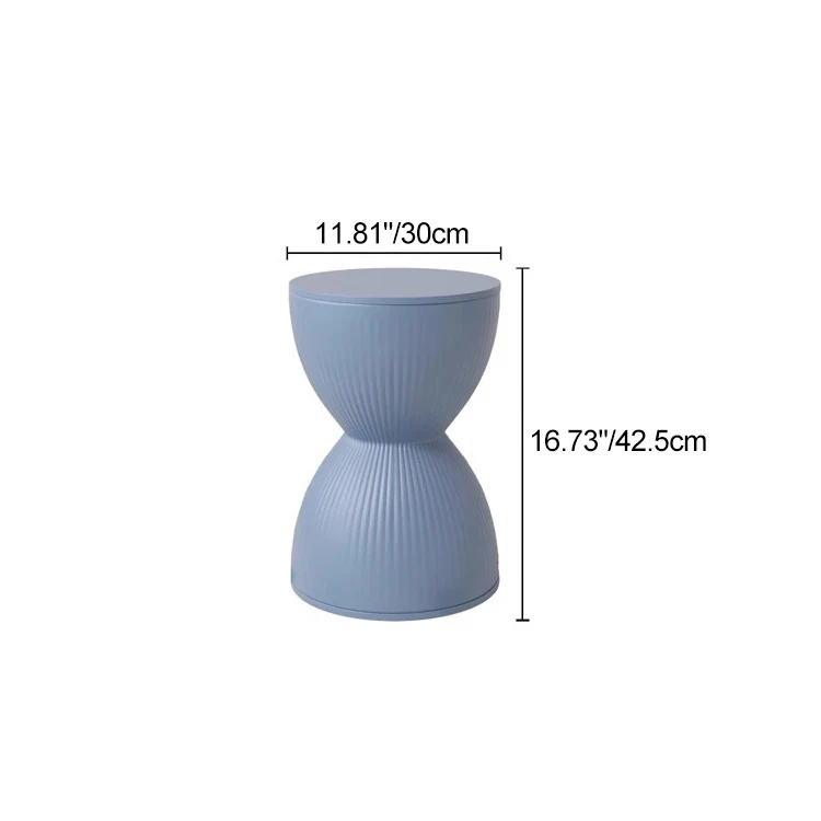 Modern Simplicity Hourglass Shape Stripe Round Plastic Chair For Living Room