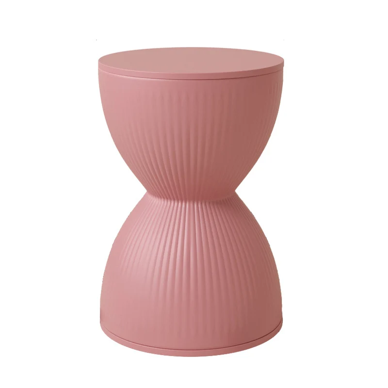 Modern Simplicity Hourglass Shape Stripe Round Plastic Chair For Living Room