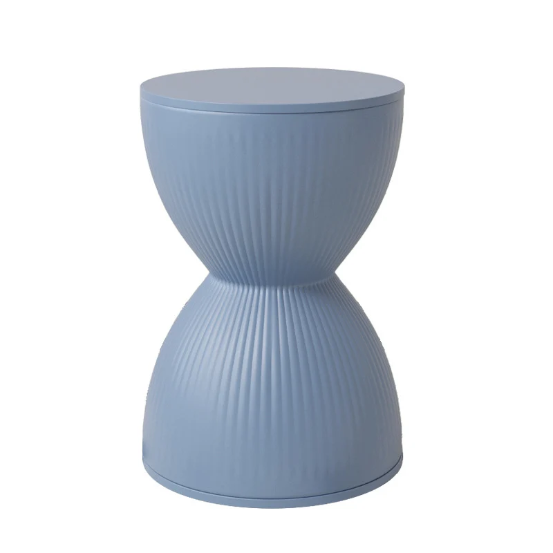 Modern Simplicity Hourglass Shape Stripe Round Plastic Chair For Living Room