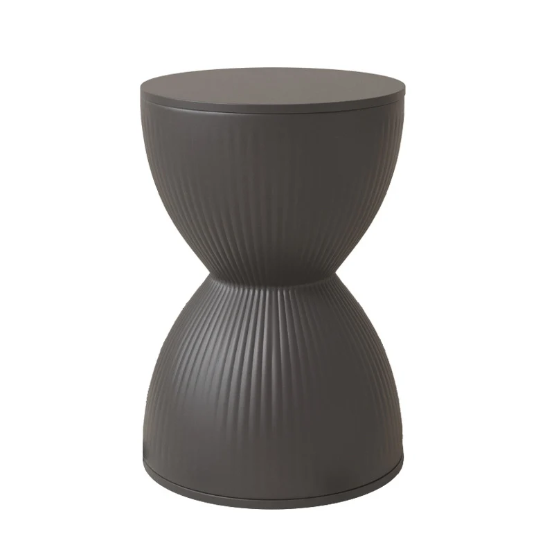 Modern Simplicity Hourglass Shape Stripe Round Plastic Chair For Living Room