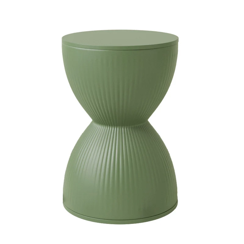 Modern Simplicity Hourglass Shape Stripe Round Plastic Chair For Living Room