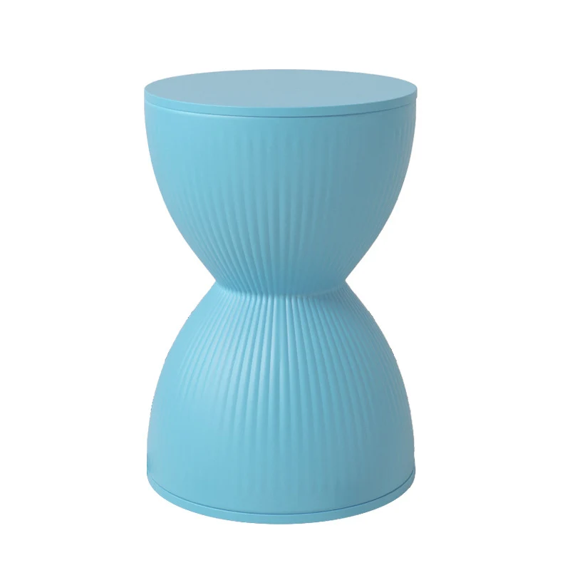 Modern Simplicity Hourglass Shape Stripe Round Plastic Chair For Living Room
