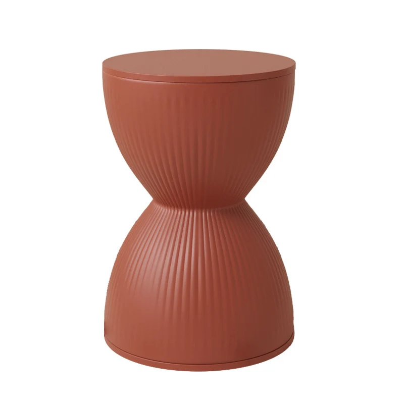 Modern Simplicity Hourglass Shape Stripe Round Plastic Chair For Living Room