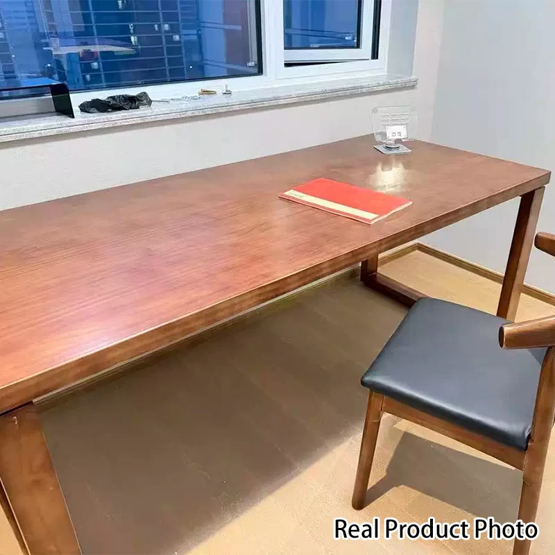 Traditional Rustic Rectangular Wood Desks Two Legs For Home Office