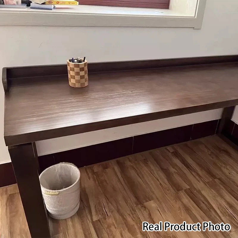 Traditional Rustic Rectangular Wood Desks Two Legs For Home Office