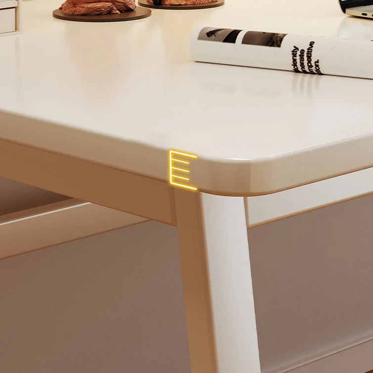 Modern Minimalist Rectangular MDF Iron Desk For Home Office