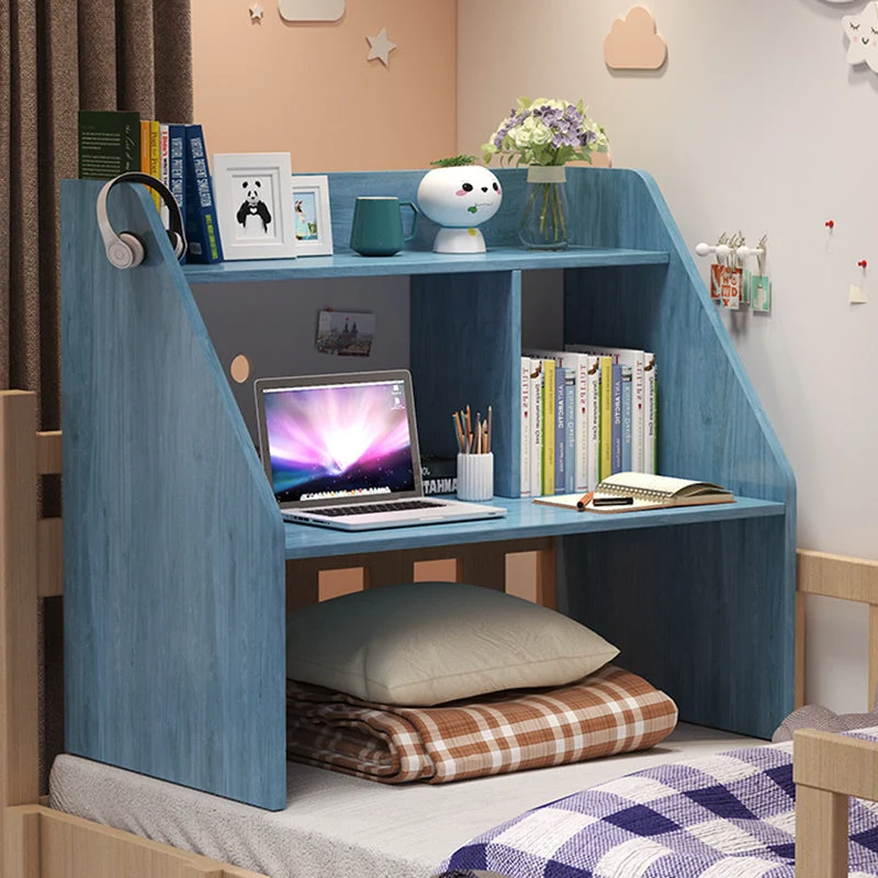 Modern Minimalist Rectangle MDF Desk 1-Shelf For Home Office