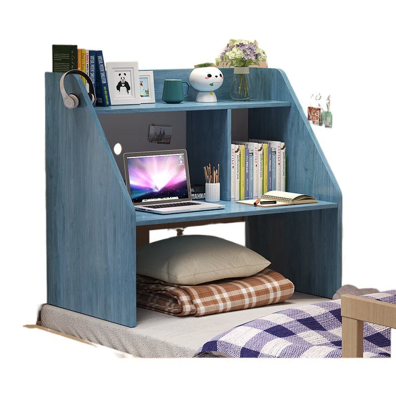 Modern Minimalist Rectangle MDF Desk 1-Shelf For Home Office