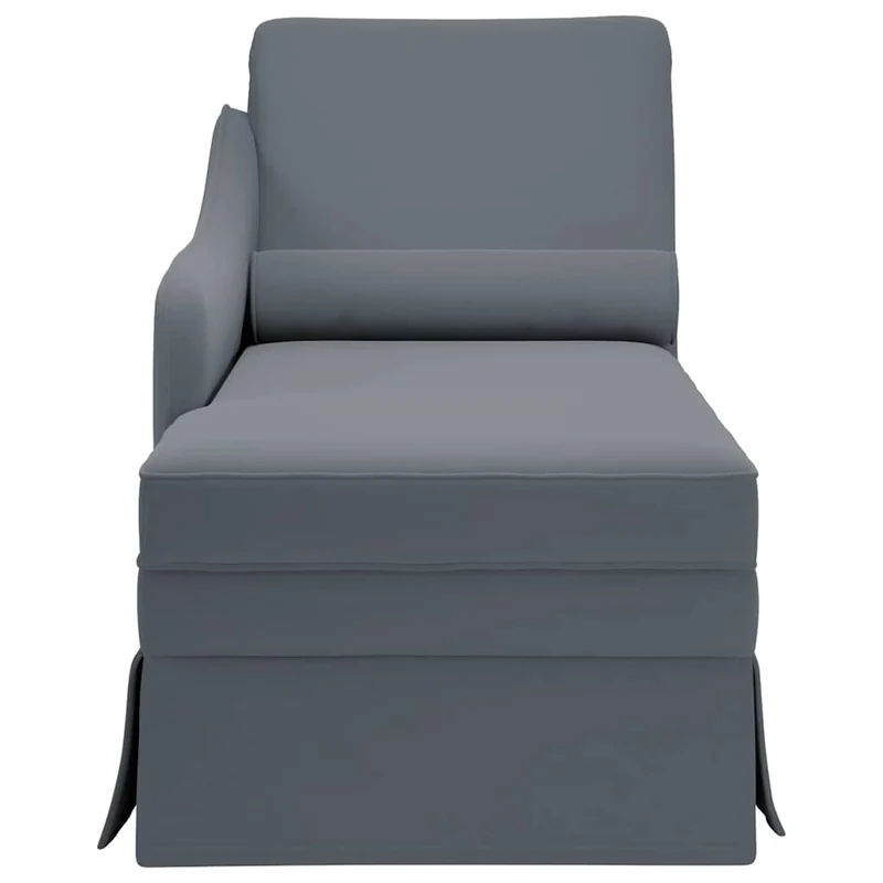Chaise lounge c/ reforço/apoio de braços direito veludo