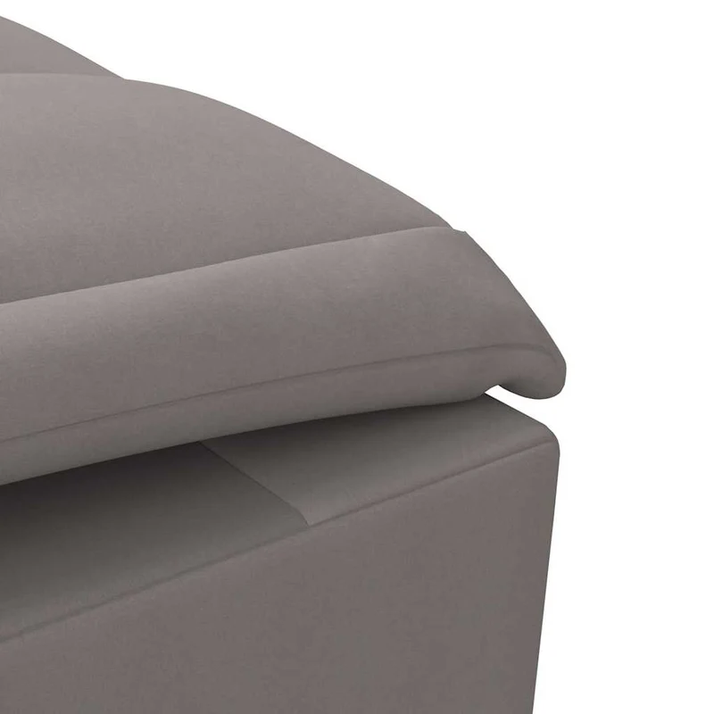Chaise lounge de massagem com rolo tecido cinzento-acastanhado