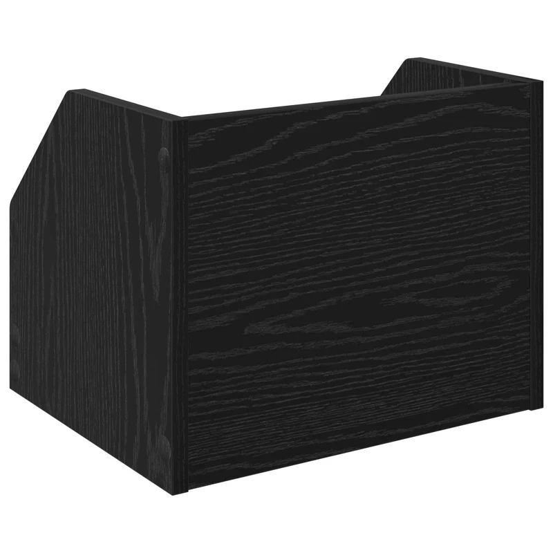 Caixa de Álbum de Vinil 2 unid. Carvalho Preto 38 x 30 x 29 cm