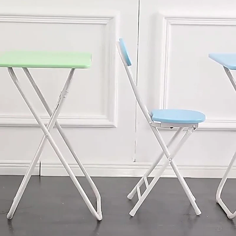 Modern Simplicity MDF Steel Square Foldable Desks 1-Tray For Study