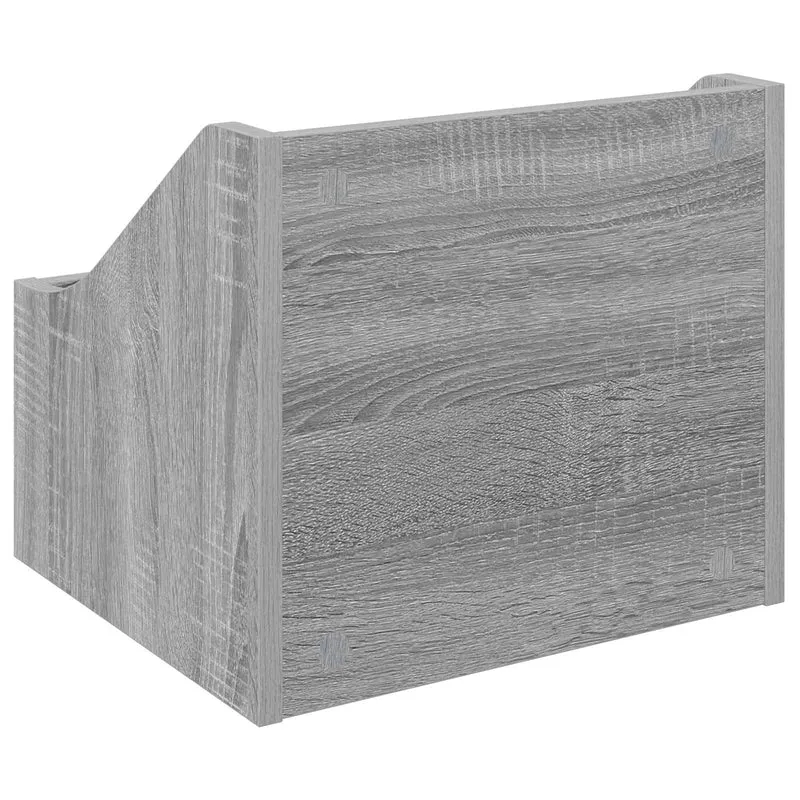Caixa de Discos LP Sonoma cinzento 37 x 33 x 32 cm