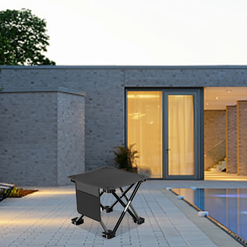 Modern Minimalist Portable Foldable Square Carbon Steel Fabric Chair For Outdoor