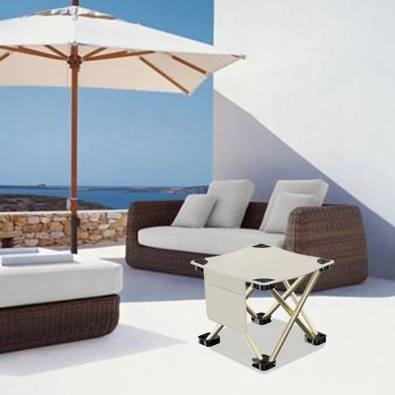 Modern Minimalist Portable Foldable Square Carbon Steel Fabric Chair For Outdoor