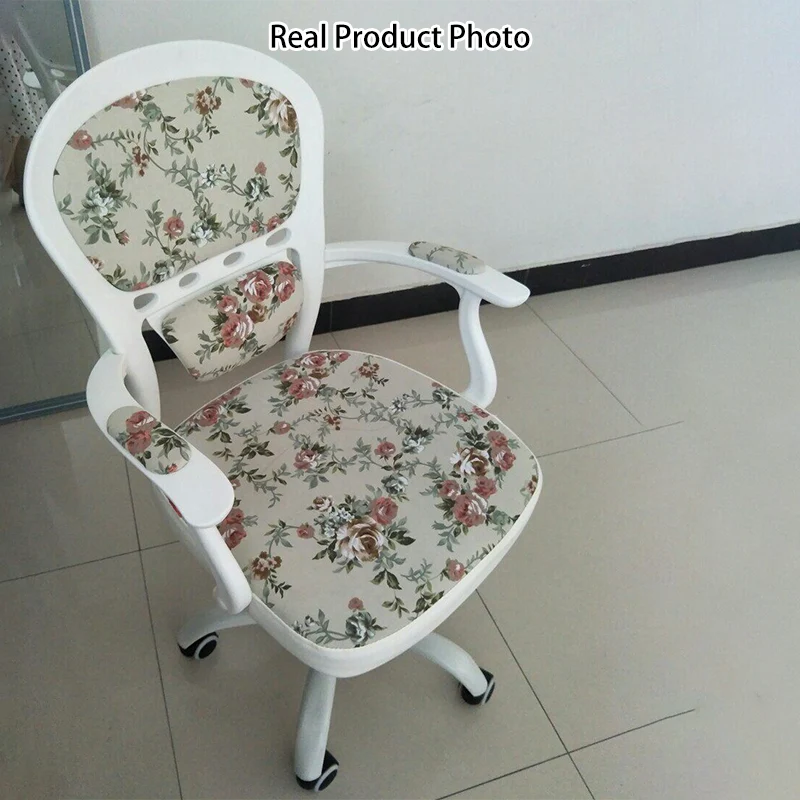 Modern Simplicity Rectangular Nylon PU Leather Cotton Linen Desk Chair Backrest Armrest For Home Office