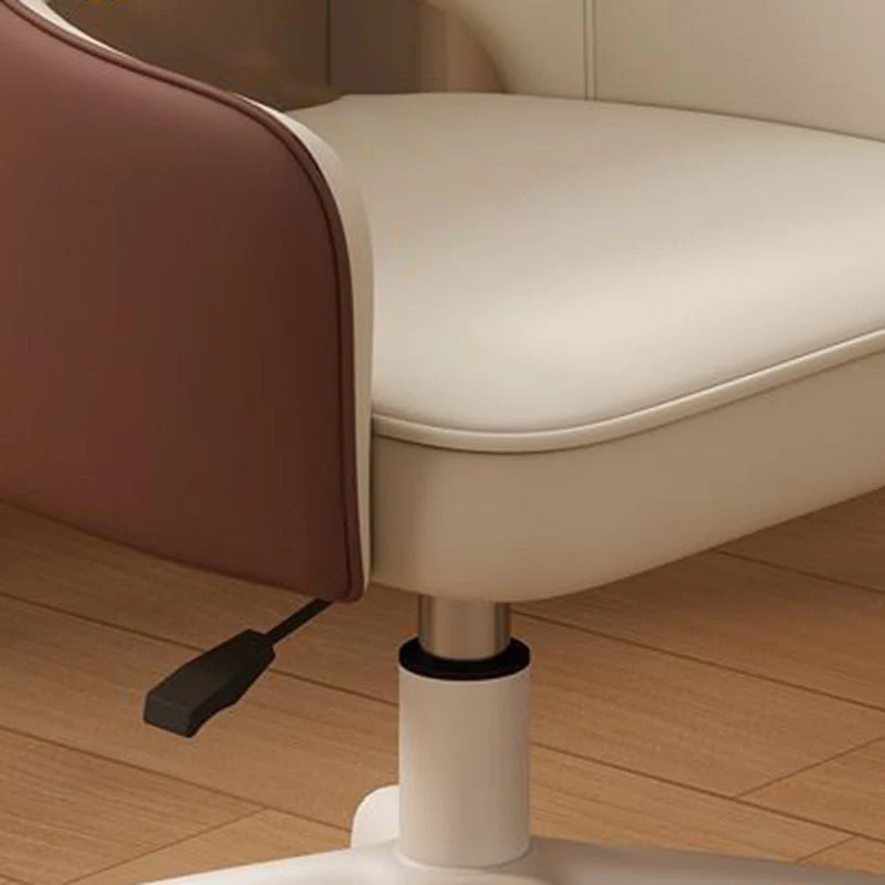 Modern Simplicity Curved PU Leather Nylon Desk Chair Backrest Armrest For Home Office