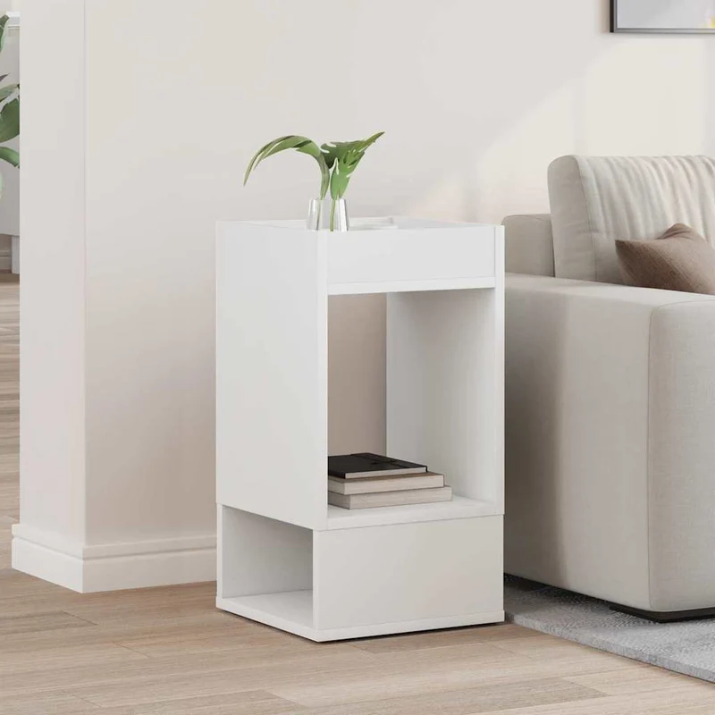 Mesa de apoio Branco 30 x 30 x 56 cm Derivados de Madeira