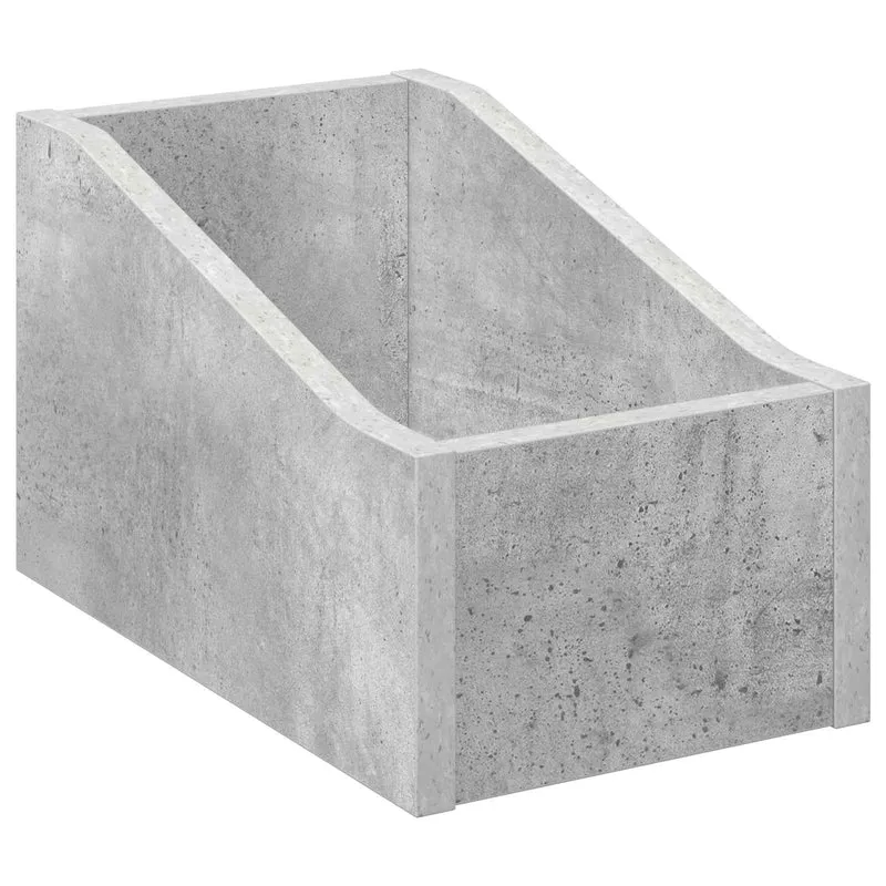Caixa de Discos LP Cinzento Cimento 18 x 32 x 18 cm