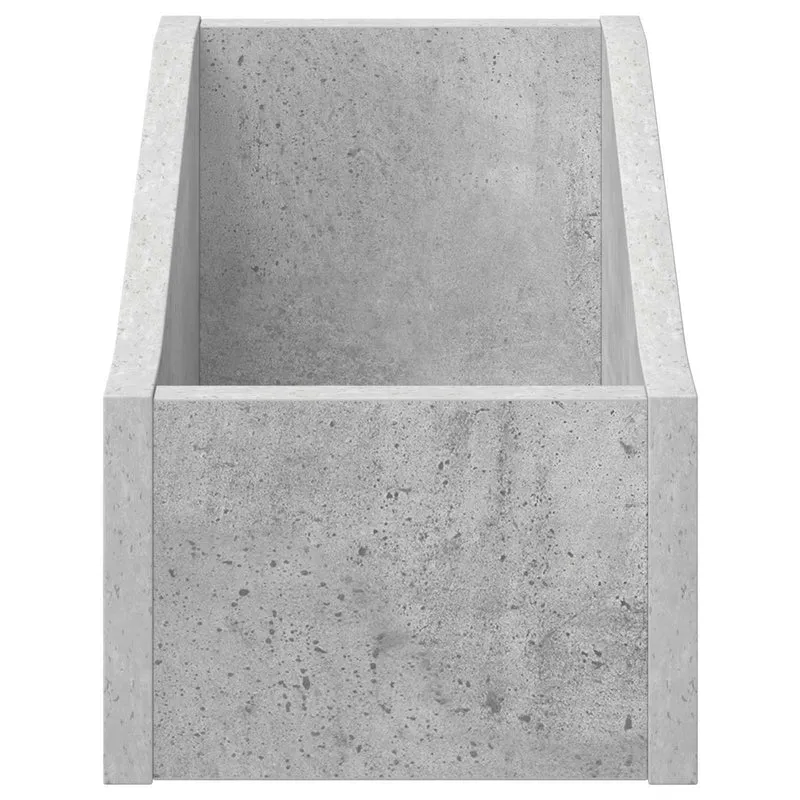 Caixa de Discos LP Cinzento Cimento 18 x 32 x 18 cm