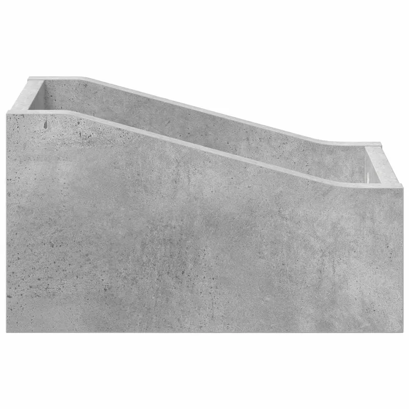 Caixa de Discos LP Cinzento Cimento 18 x 32 x 18 cm