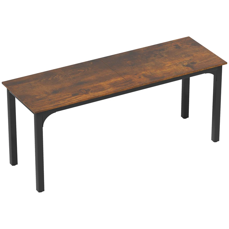 Mesa de escritório, Mesa para computador, design rústico, muito espaço, aglomerado, castanho