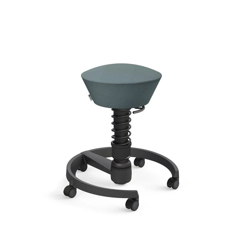 Aeris Swopper mit Rollen | Stoff Wolle Select Additional | Gestell Schwarz