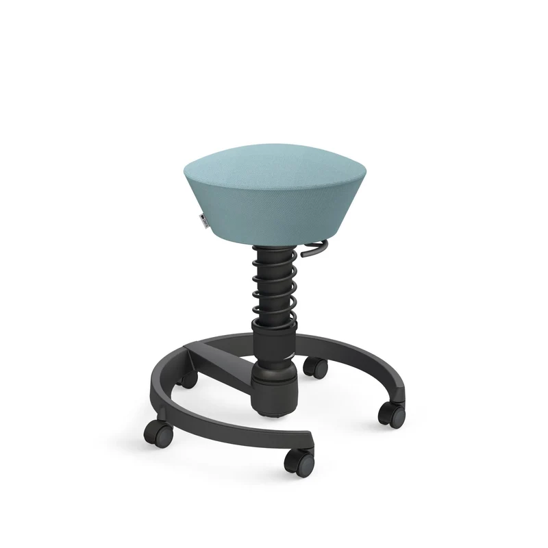 Aeris Swopper mit Rollen | Stoff Wolle Select Additional | Gestell Schwarz