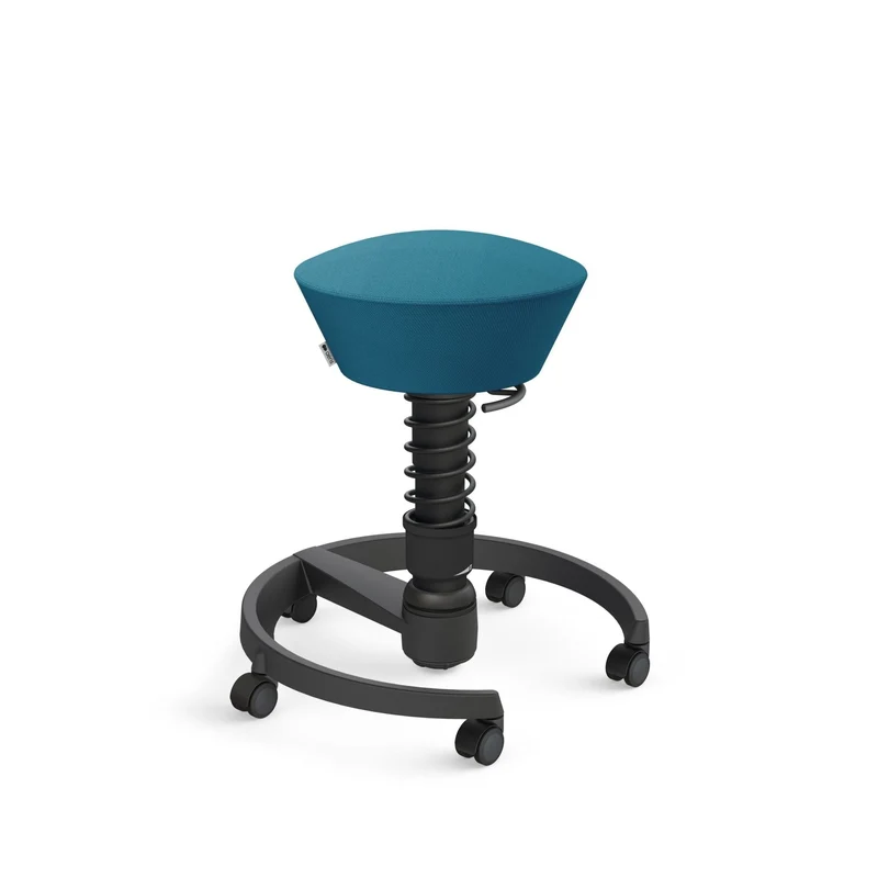 Aeris Swopper mit Rollen | Stoff Wolle Select Additional | Gestell Schwarz