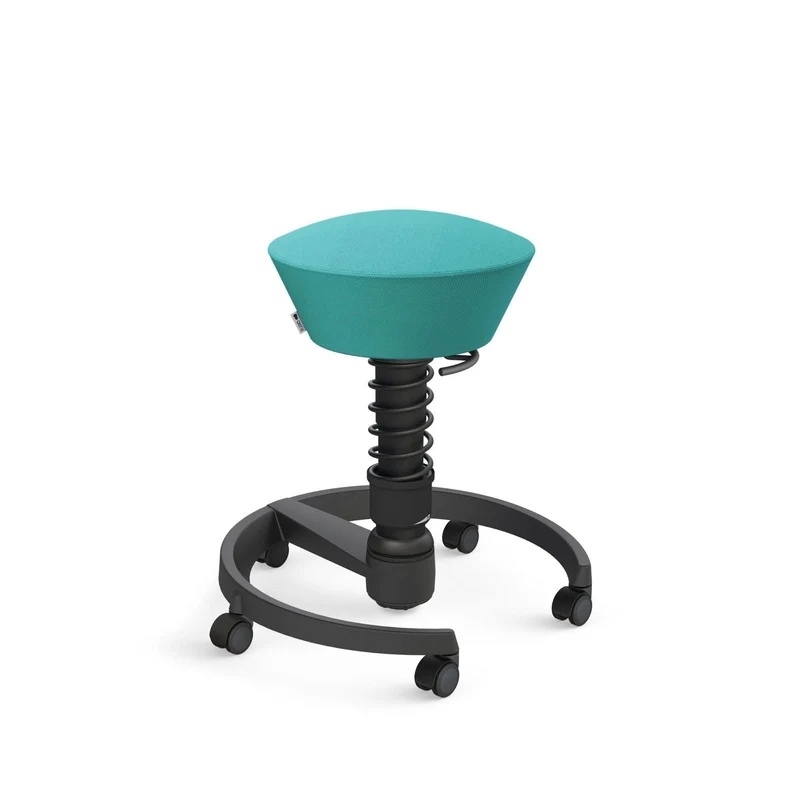 Aeris Swopper mit Rollen | Stoff Wolle Select Additional | Gestell Schwarz
