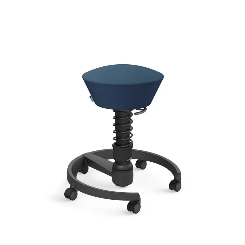 Aeris Swopper mit Rollen | Stoff Wolle Select | Gestell Schwarz