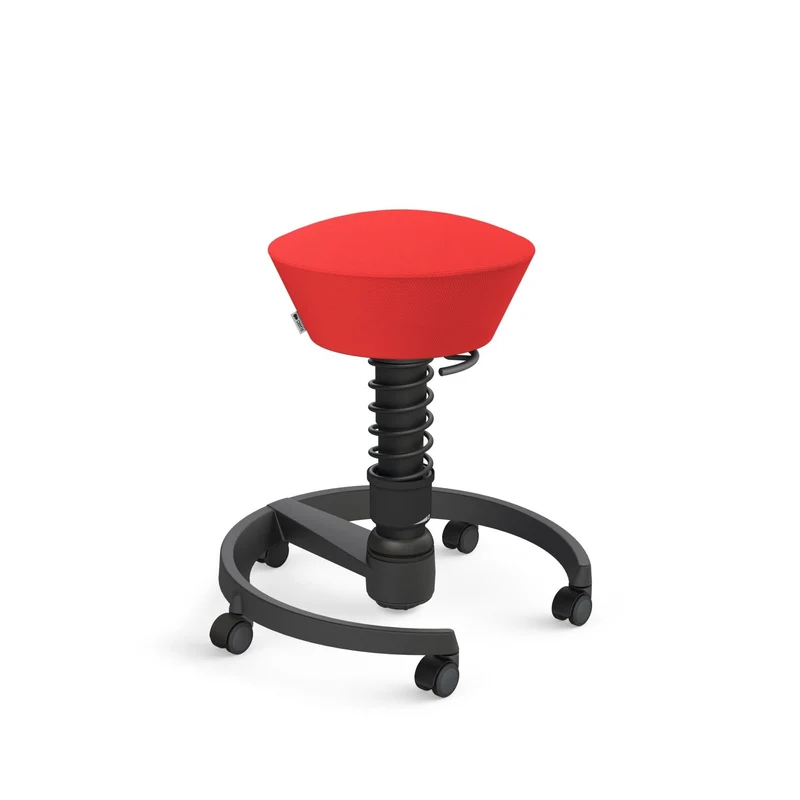 Aeris Swopper mit Rollen | Stoff Wolle Select | Gestell Schwarz