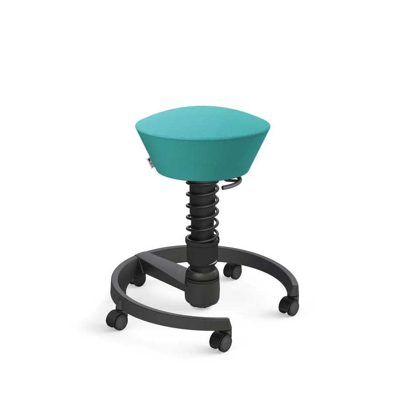 Aeris Swopper mit Rollen | Stoff Wolle Select | Gestell Schwarz