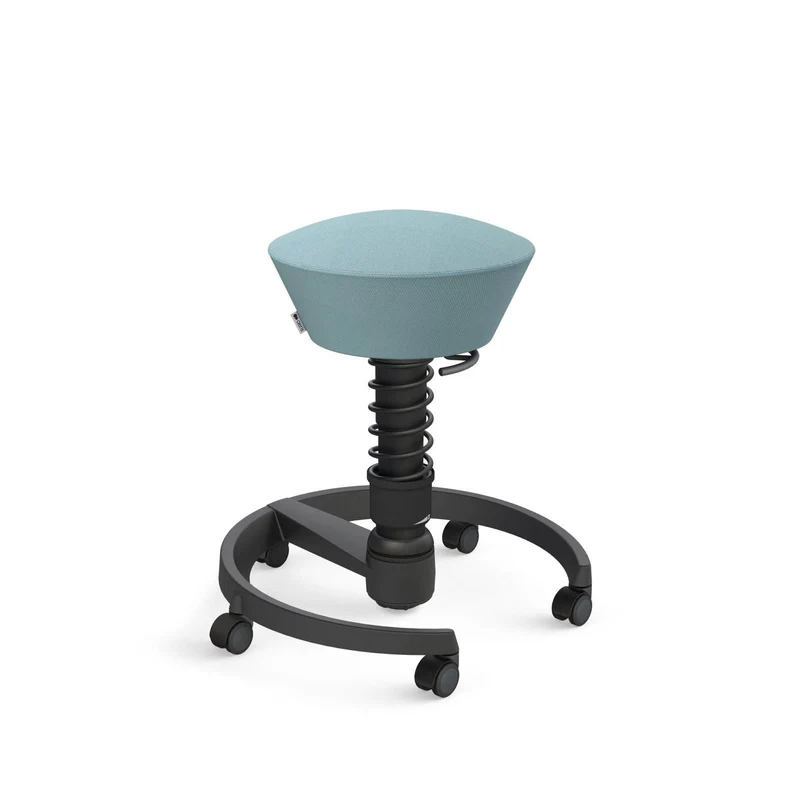 Aeris Swopper mit Rollen | Stoff Wolle Select | Gestell Schwarz