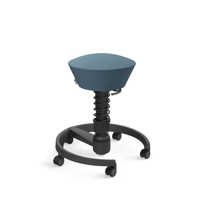 Aeris Swopper mit Rollen | Stoff Wolle Select | Gestell Schwarz