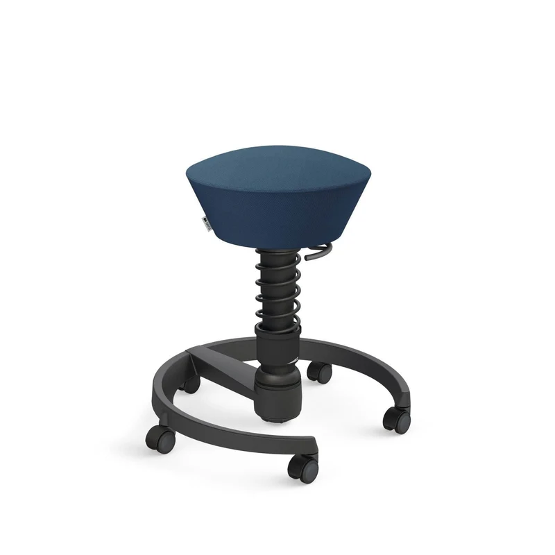 Aeris Swopper mit Rollen | Stoff Wolle Select | Gestell Schwarz