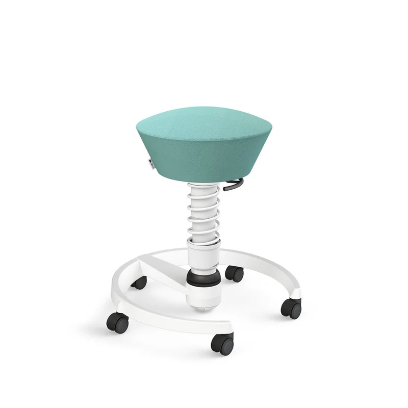 Aeris Swopper mit Rollen | Stoff Wolle Select | Gestell Weiß | Additional Colours
