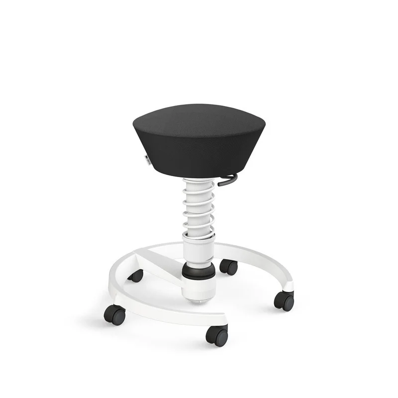 Aeris Swopper mit Rollen | Stoff Wolle Select | Gestell Weiß | Additional Colours