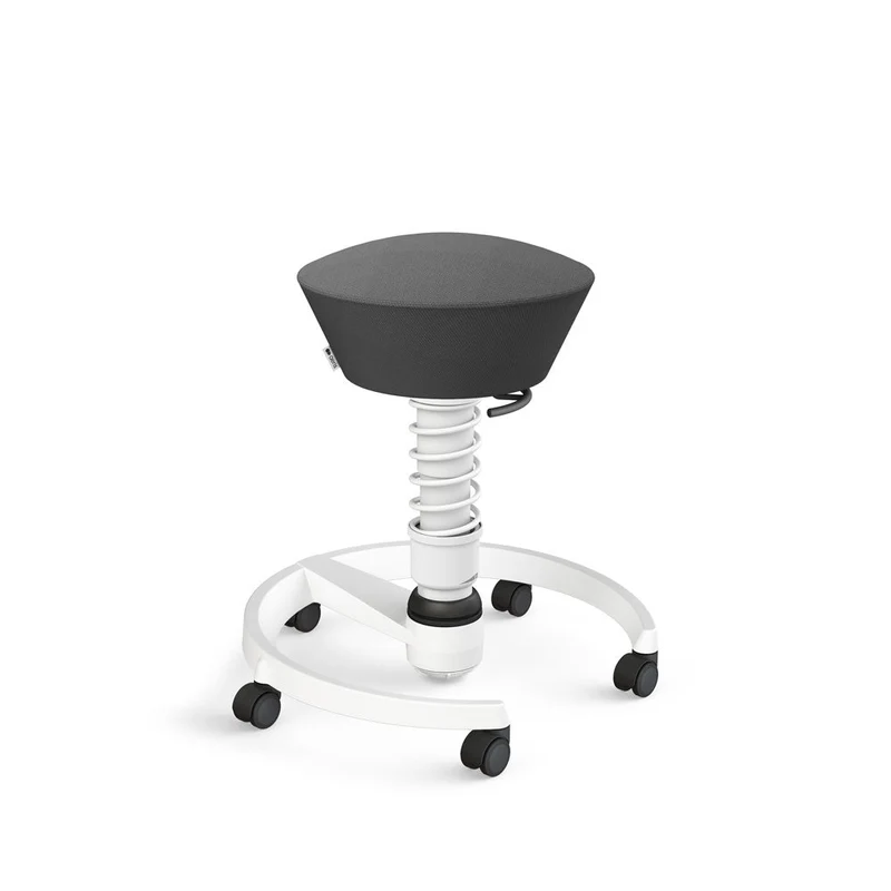 Aeris Swopper mit Rollen | Stoff Wolle Select | Gestell Weiß | Additional Colours