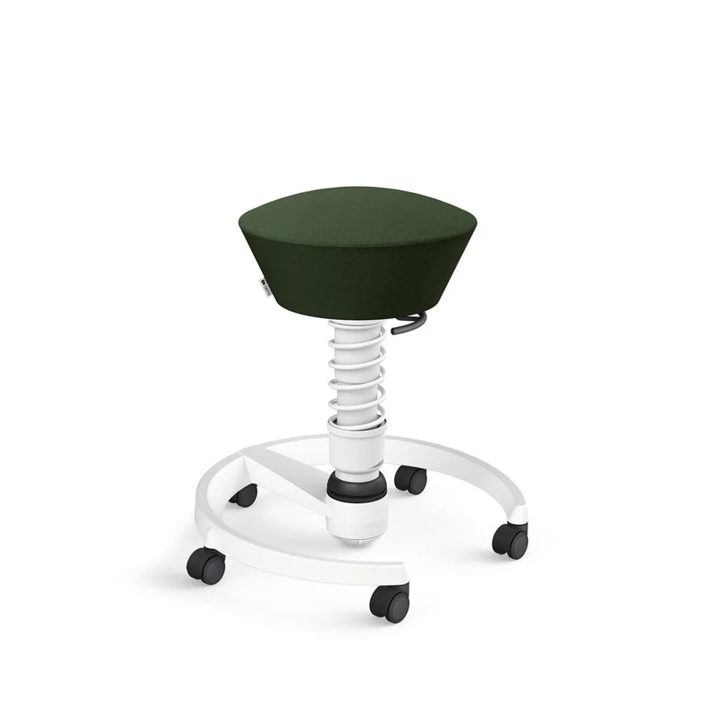 Aeris Swopper mit Rollen | Stoff Wolle Select | Gestell Weiß | Additional Colours